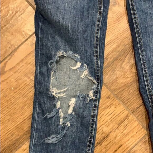 Free People Distressed Skinny Jeans Sz 24 - Picture 4 of 6